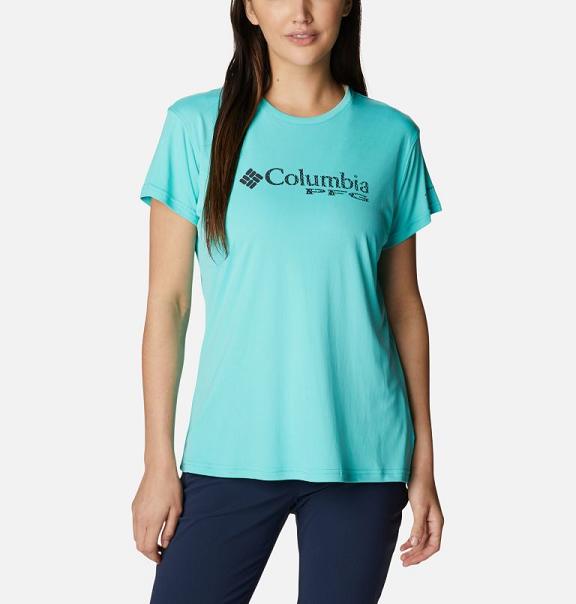 Columbia PFG Respool T-Shirt Blue For Women's NZ94170 New Zealand